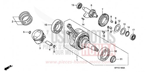 CRANK SHAFT/PISTON CBR125RS6 de 2006